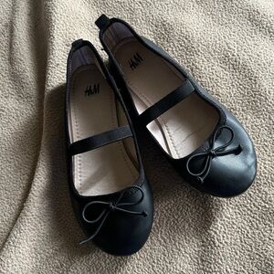 Girls Ballet Flats Size 10, Black Ballet Shoes